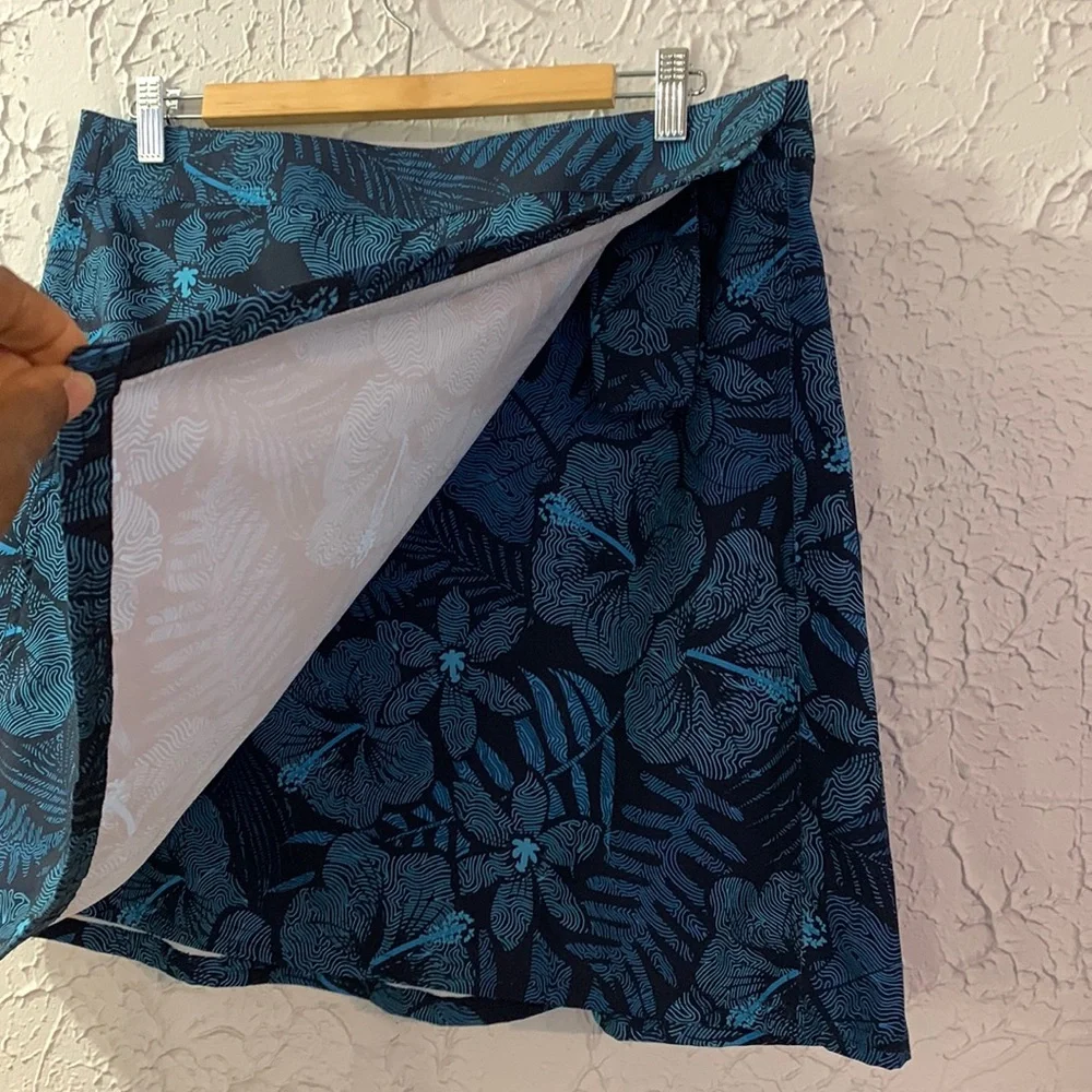 Rip Skirt Hawaii Short Wrap Mini Maui Moonlight Blue Large Floral Cruise Travel